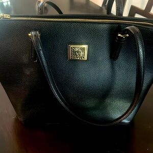 Anne Klein black tote purse